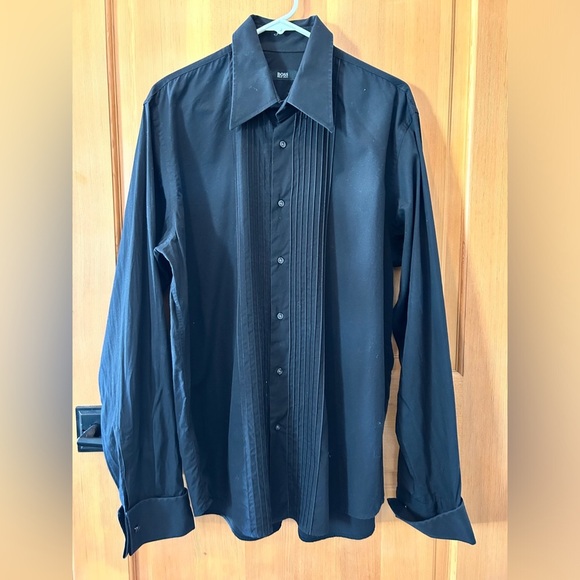 BOSS Hugo Boss Men’s Black Button Down Dress Shirt. Size 17 neck - Picture 1 of 10